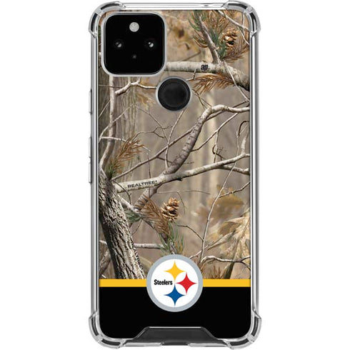 NFL Realtree Camo Pittsburgh Steelers Google Pixel 5 Clear Case